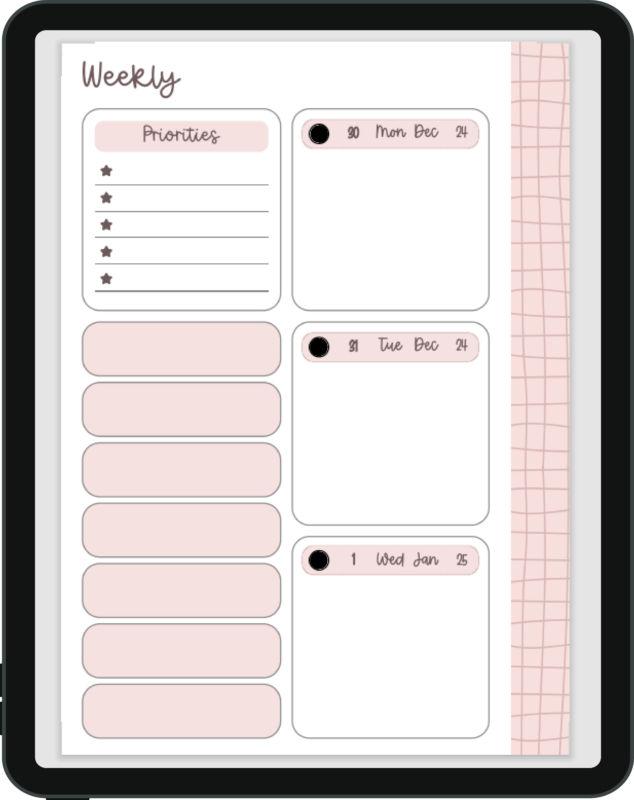 weekly digital planner